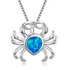 Turquoise Blue Opal Crab Necklace - The Ocean Devotion