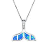 Turquoise Blue Opal Mermaid's Tale Necklace