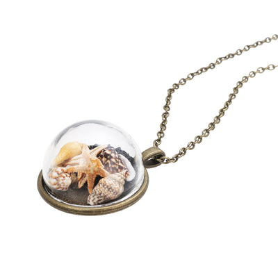 Ocean Glass Sea Shell Necklace - The Ocean Devotion