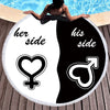 His side Her Side Beach Lover Round Towel (Limited Edition) - The Ocean Devotion