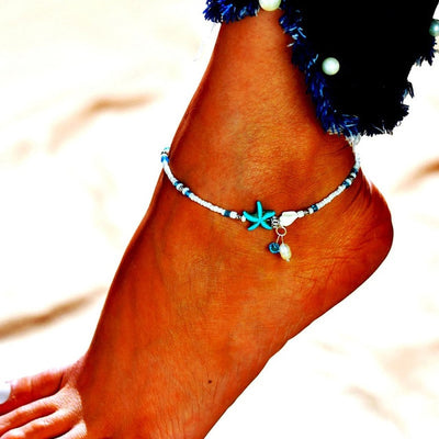 Boho Beads Starfish Anklet - The Ocean Devotion