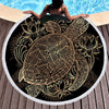 Ocean Life™ Golden Sea Turtle Beach Round Towel